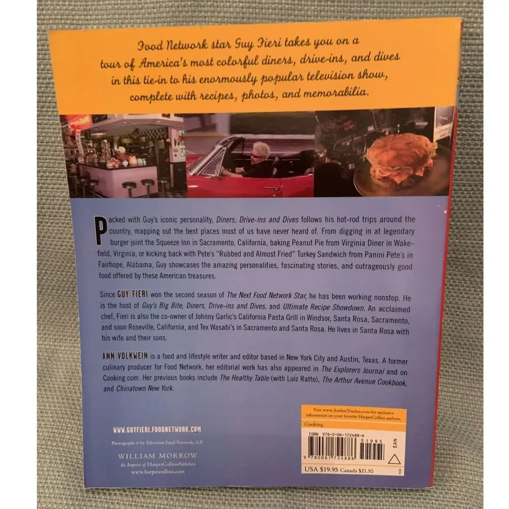 Diners Drive-Ins and Dives by Guy Fieri Tour and Recipe Book